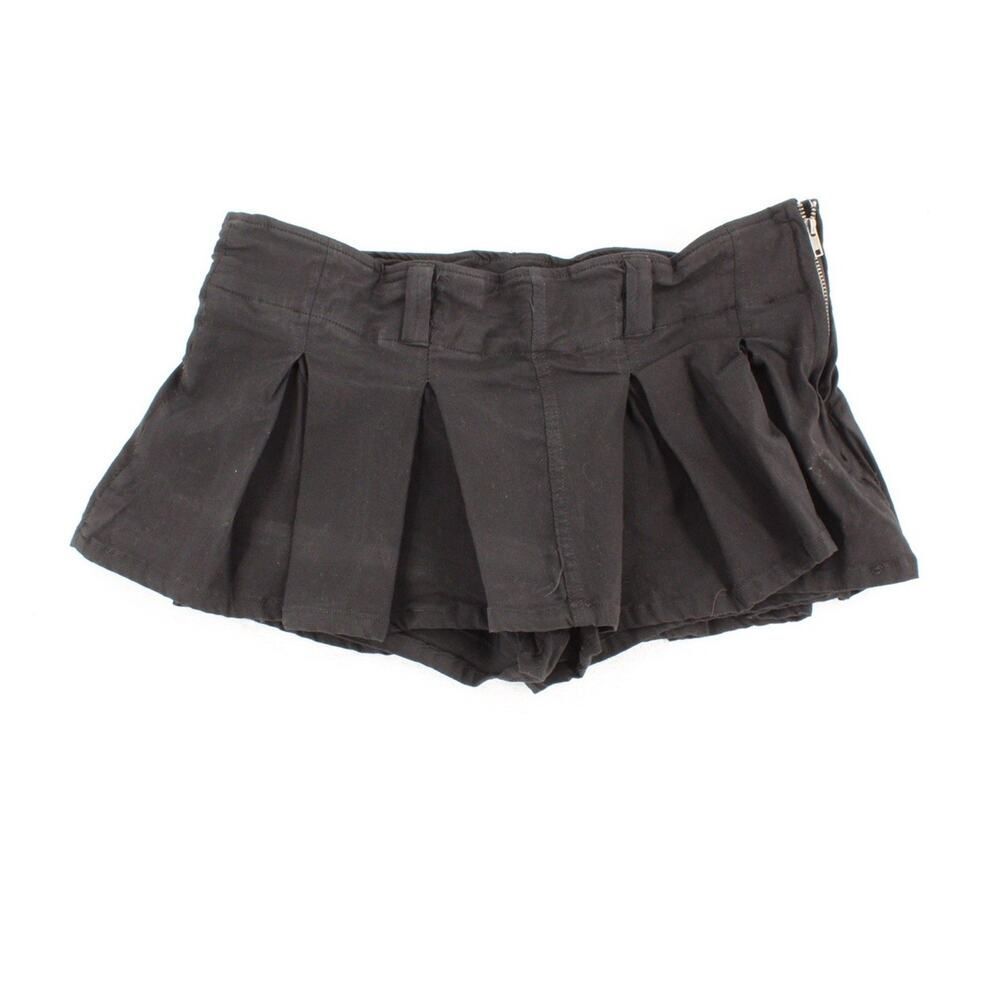 Almost Famous Side Zip Y2K Retro Pleated Blue Micro Skort Large Skirt